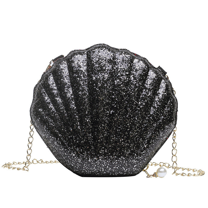 Wholesale PU Seashell Sequins Chain Shoulder Bag